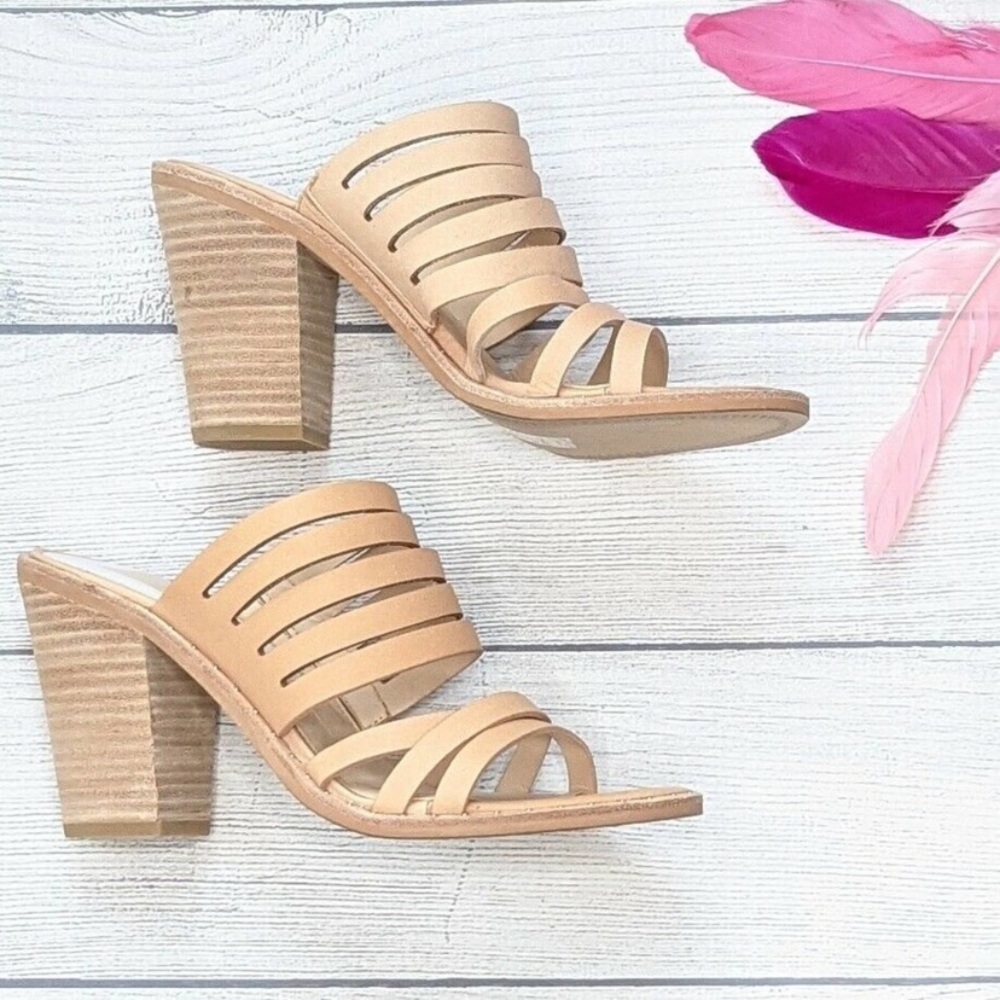 DOLCE VITA I Sz 7.5 I Leather Block Heel Sandals